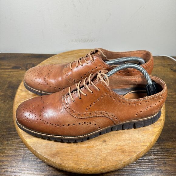 Cole Haan Zerogrand Wingtip Oxford Shoes Brown Leather Men\'s‎ 10.5 M C29411 main image 6